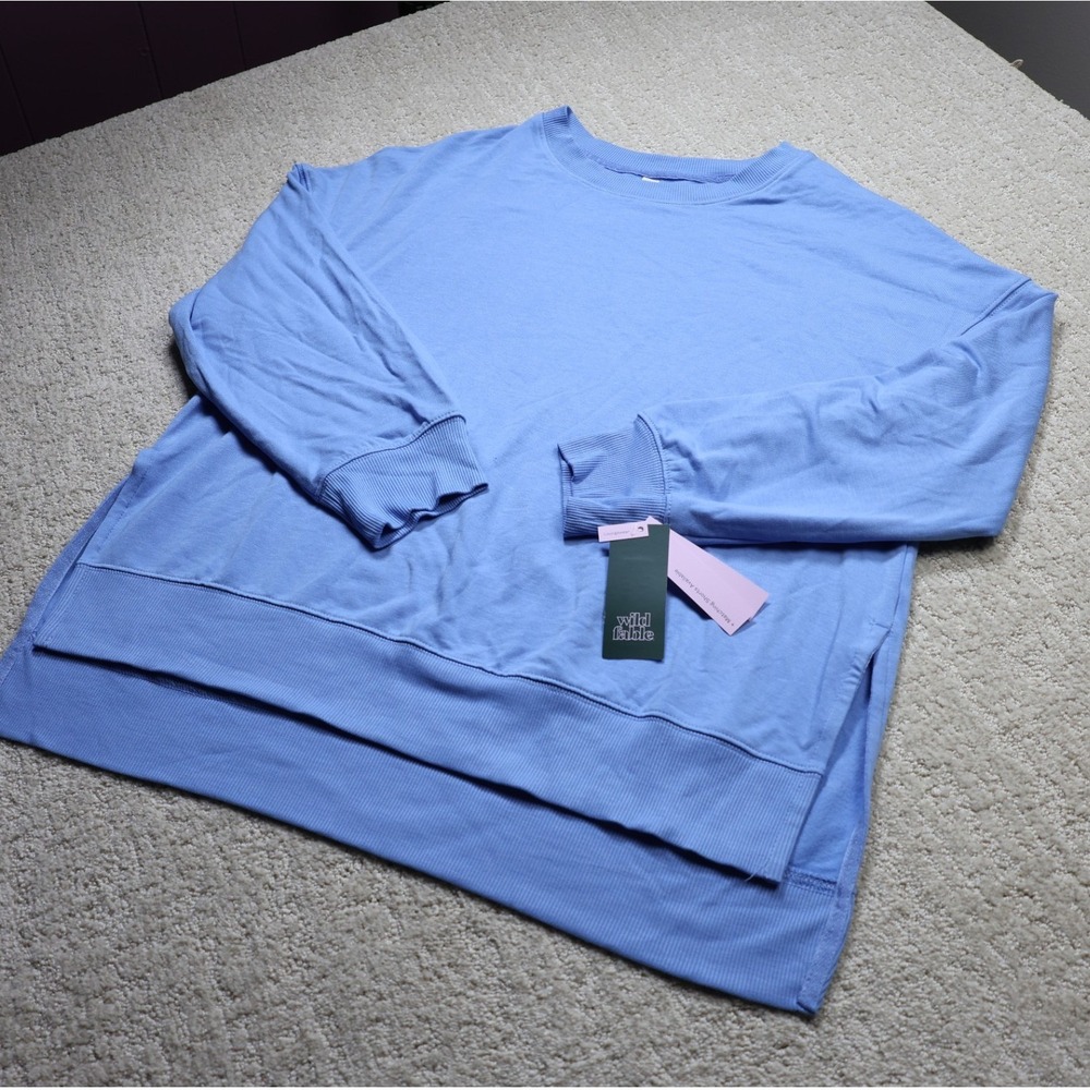 Wild Fable Womens Blue Loungewear Sweatshirt Brushed Modal M F00326213-Q3/25
